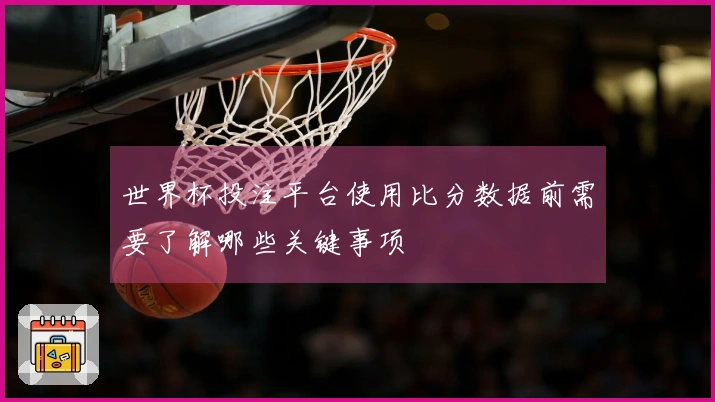 世界杯投注平台使用比分数据前需要了解哪些关键事项